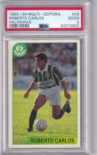 1993-94 Multi-Editora No. C6 Roberto Carlos Palmeiras Rookie PSA 2