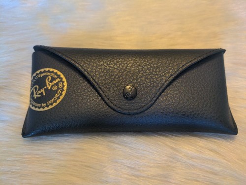 Ray-Ban Black Leather Eyeglass / Sunglass Case  Envelope Design 6" x 2.5" x 1.5"