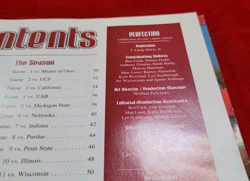 OSU 2012 Perfection Magazine FOOTBALL Lindy's - Urban Meyer - Picture 5 of 5