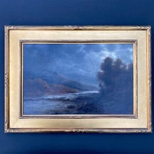 Thomas B. Griffin 'Cloudy Morning' Original Oil on Canvas Painting Late 1800s