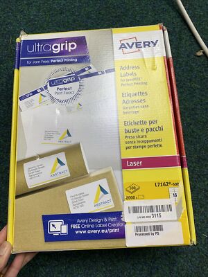 Avery Ultragrip Laser Etiketten 99,1 x 33,9 mm weiß (Packung mit 8000) L7162-500