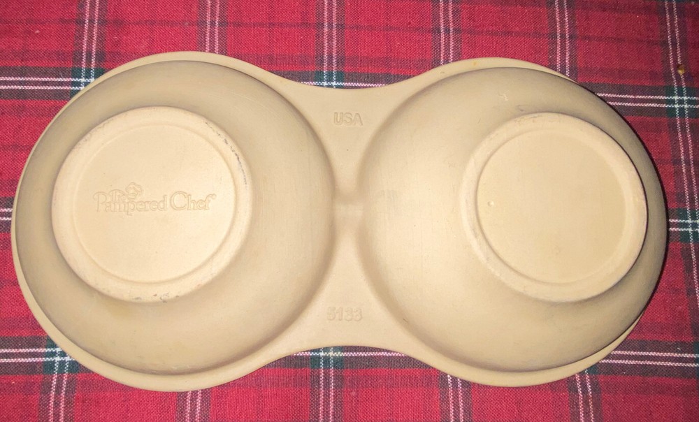 Pampered Chef Microwave Double Egg Cooker Stoneware 5151 USA