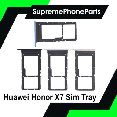 Plateau de carte SIM & SD de remplacement pour Huawei Honor X7 BLEU OR ARGENT NOIR - UK - Photo 1 sur 1