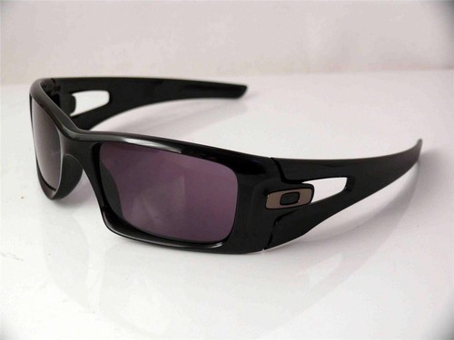 OAKLEY SUNGLASSES CRANKCASE 009165-01 BLACK FRAME WARM GREY LENSES NEW VERY RARE - Afbeelding 1 van 6