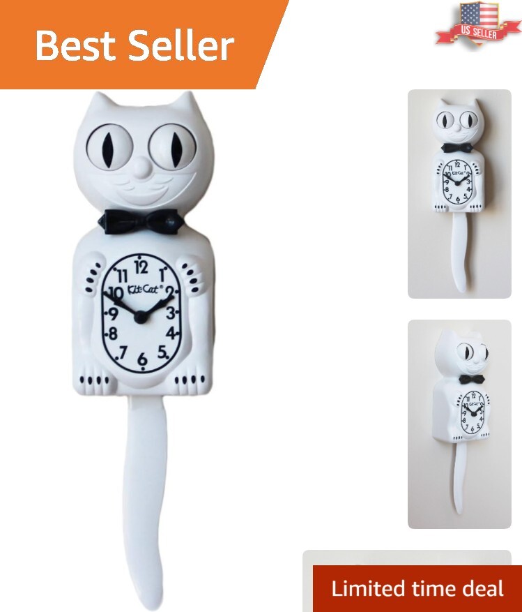 Rare White Limited Edition Kit-Cat Klock - American Made 