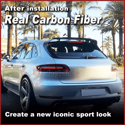 Alerón de techo de carbono alerón trasero alerón trasero se adapta a Porsche Macan 14-20 - Imagen 3 de 12