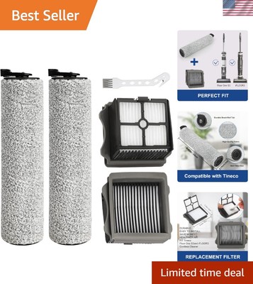 2 Brush Roller & 2 HEPA Filters for Tineco iFloor 3 & FLOOR ONE S3 Cleaner