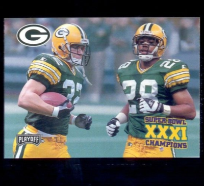 1997 Playoff TRAVIS JERVEY RODERICK MULLEN Green Bay Packer Super