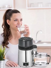 SIHAO Wasserdestiller 750W Arbeitsplatte Destilliertes Wasser Maschine Glas
