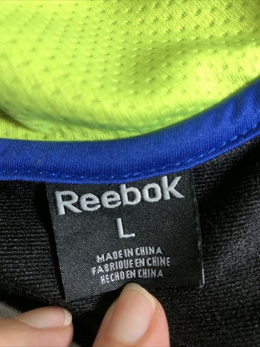 Reebok Boys Light Weight Athletic City Graphic Black & Neon Green Jacket Size L - Picture 6 of 10