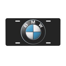 Bmw 12 X 6 Inch Car Black Aluminum Front License Plate Cover Bmw 12 X 6 Inch Car Black Aluminum Front License Plate Cover