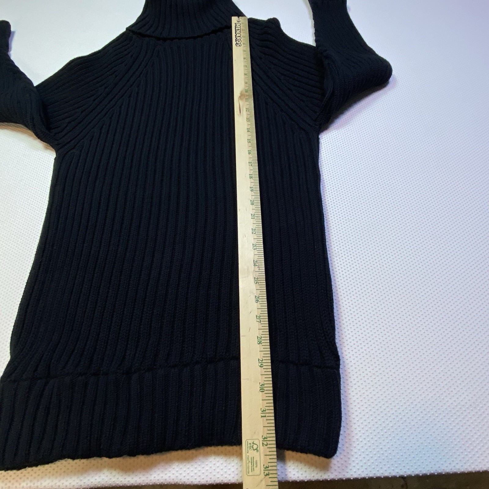 Jonny Cota Solid Black Oversized Long Sleeve Turt… - image 4