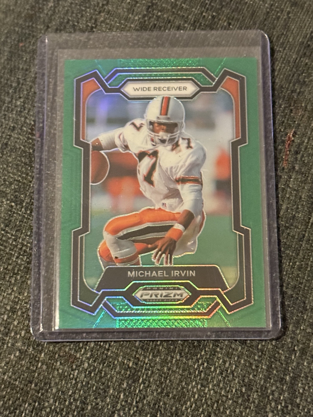 2024 Panini Prizm Draft Picks Michael Irvin #33 Green Prizm Miami Hurricanes