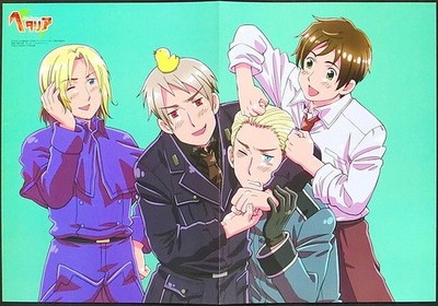 Hetalia Pinup Poster France Prussia Germany Romano Francis Gilbert Beilschmidt
