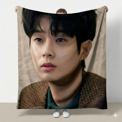 CHOI WOO SHIK BLANKET FLANNEL FAN GIFT FOR K-DRAMA LOVERS CUSTOM ANY PICTURE V22