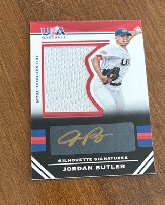 Jordan Butler 2017 USA Baseball Stars Gold Ink Auto Jersey #34 Gators 38/87