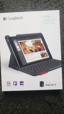 Logitech Type Keyboard Folio Case for iPad Air 2, Black, Bluetooth, Stand