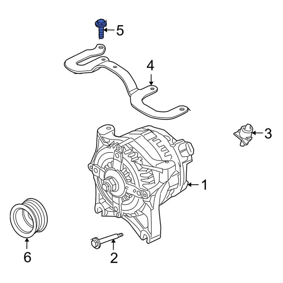 For Lincoln Town Car 2003-2011 Lincoln N807309S437 Alternator Bracket Bolt - Image 2 of 4