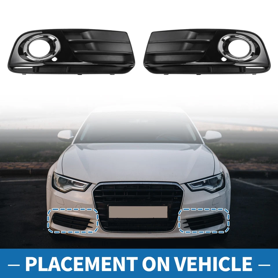 1 Pair Car Front Fog Light Grill for Audi Q5 2013-2017 No.8R0807681M/8R0807682J - image 3 of 4