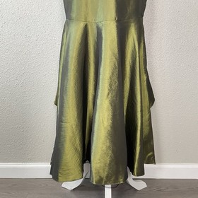 Vintage Betsy & Adam Prom Mermaid Dress Beaded 10 Chartreuse Y2K Whimsygoth Goth