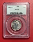 1926 D Standing Liberty Silver Quarter Dollar, PCGS Graded MS63, OGH.