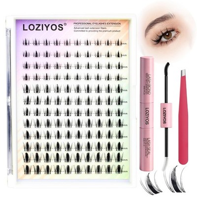 Manga Lash Clusters Kit Wispy Eyelash Cluster Natural DIY Lash Extension Kit ...