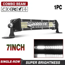 7inch LED Light Bar Slim Spot Flood Combo Work SUV Boat Offroad Driving ATV 4WD