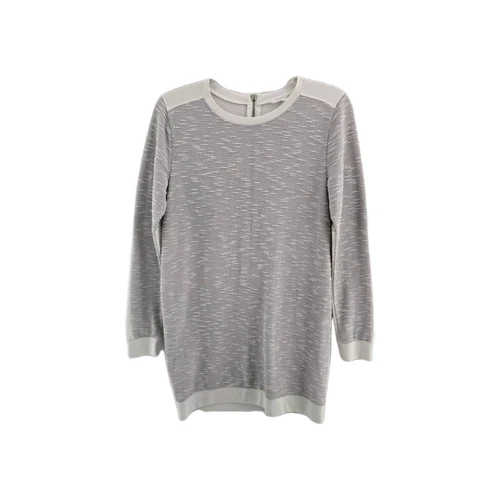 UNDERCOVER Abito maglione Victorias Secret manica lunga bianco grigio zip dietro taglia small PETITE