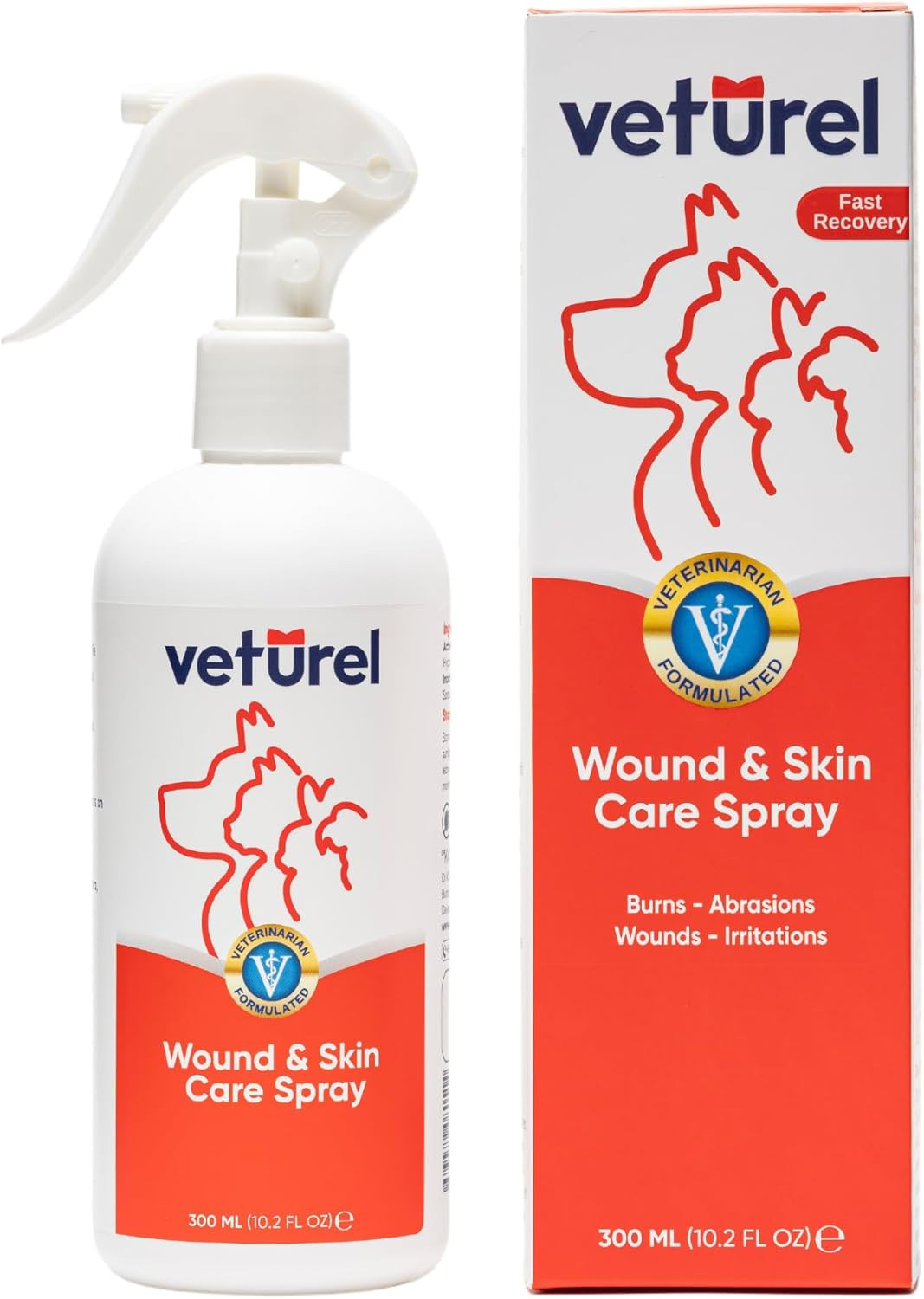 Cura Della Pelle per Cani E Gatti, Spray per La Cura Delle Ferite E Della Pelle,