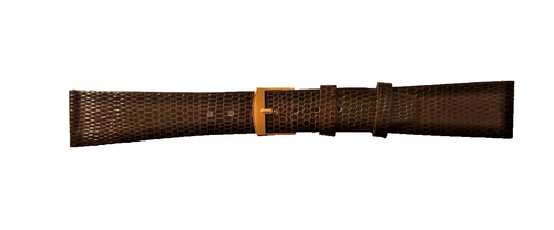Ladies Brown Textured Genuine Leather Watch Band 5.75 in x .75 in Made In USA - Picture 3 of 5