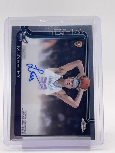 LIAM MCNEELEY 2025-26 TOPPS CHROME ROOKIE AUTO #TCAR-LM HORNETS Q0358