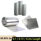 99.995% Pure Tin Metal Sheet Panel Plate Foil Thick 0.02mm-5mm Length 0.1 0.2m