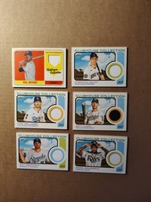 (6) 2018-2022 Topps Baseball Jersey Cards Matt Olson, Bellinger, Yelich GC