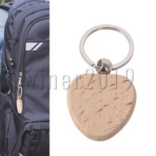 Heart-shaped Wooden Keychain for Etching Carving Woodcut Design Carving