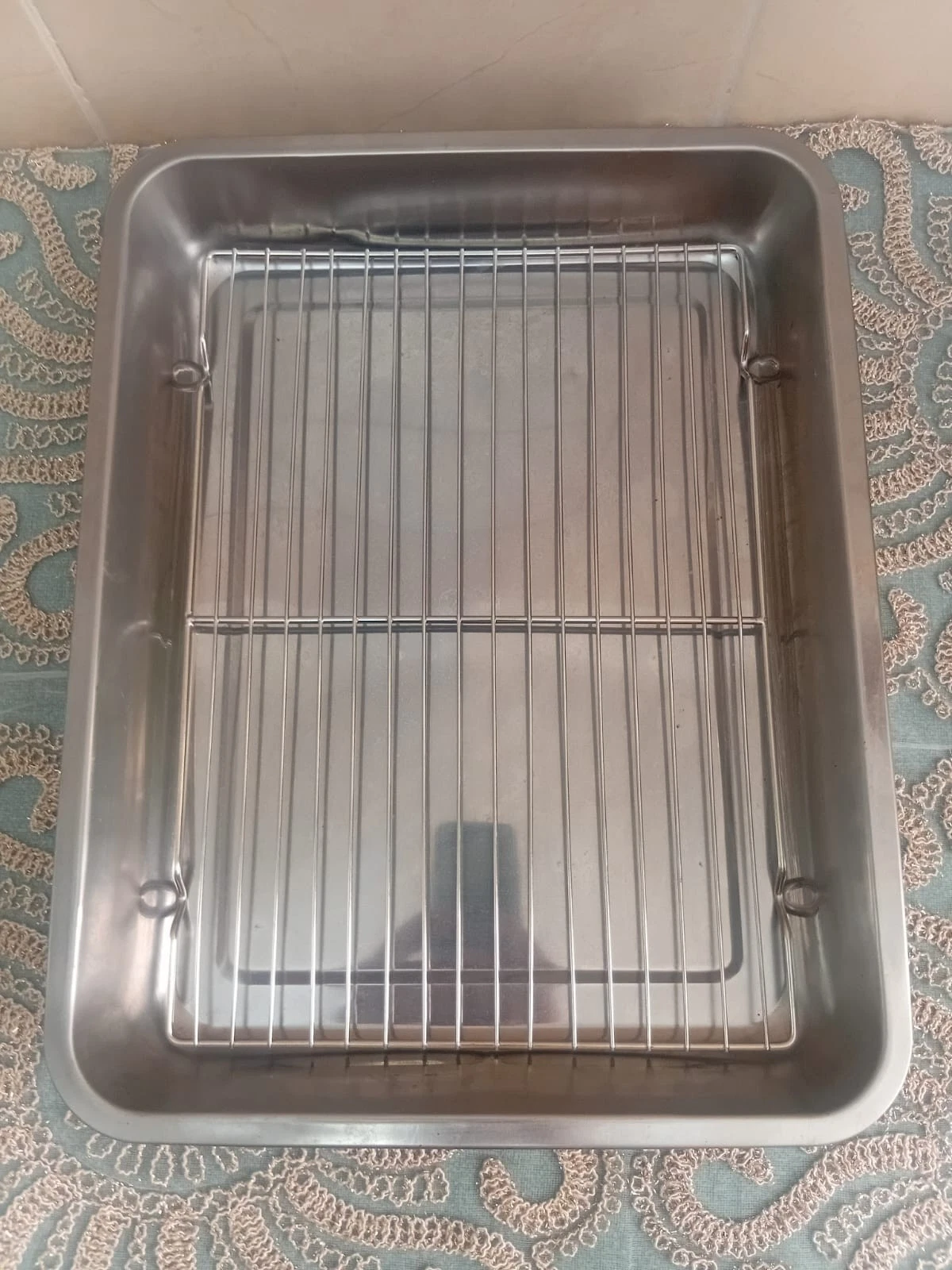 Stainless Steel Roasting Pan with Removable Rack Heavy Duty Baking Grilling
Opens in a new window or