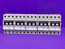 Siemens 5SX23 D6 3-Pole Miniature Circuit Breaker 6A 400VAC  [Lot of 5]