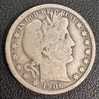 1906-O Barber Silver Quarter Half Dollar 50c - VG - No Reserve