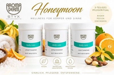 STYX Aroma Derm Honeymoon Set Creme Peeling Salzbad Ylang Ylang 3x 1000 ml