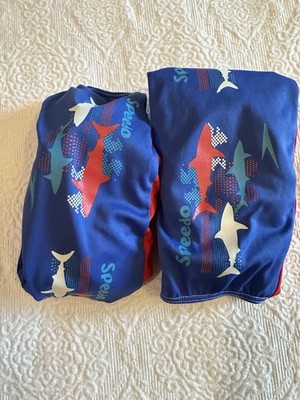 SPEEDO Begin to Swim Blue Shark Arm Bands Kids 2 to 12 Max Weight 110 lbs. 