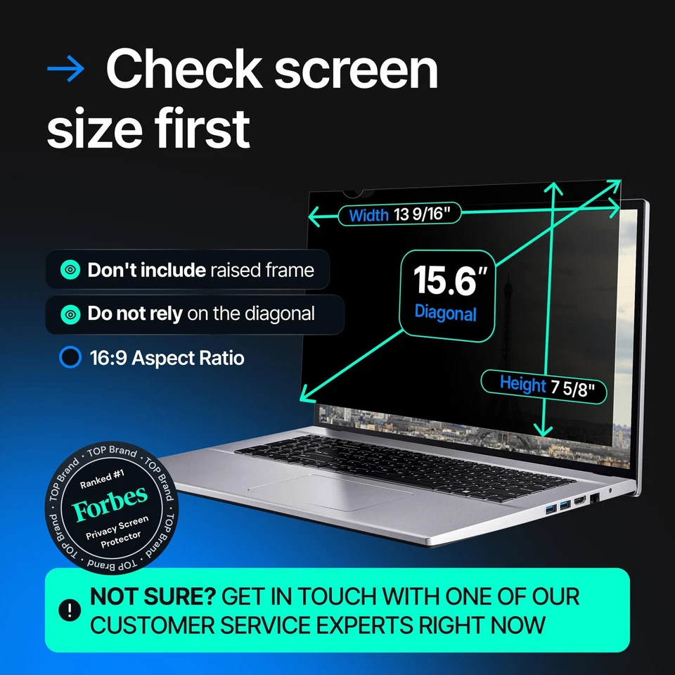 VINTEZ 15.6 Inch 16:9 Privacy Screen for Computer Monitor and Laptop - Anti G... - Image 4 of 4