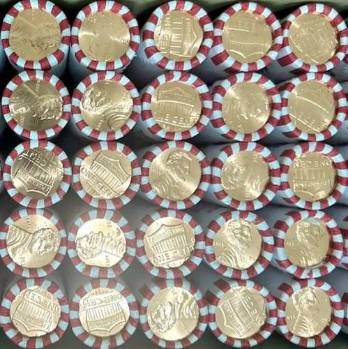 (5) 2023-D LINCOLN SHIELD CENT PENNY FED BANK ROLLS DENVER SEALED PENNIES UNC BU