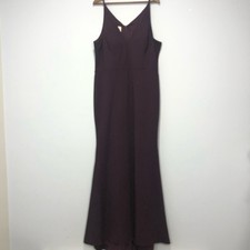 BHLDN Womens Jones V-Neck Crepe Maxi Dress in Purple Size US 20