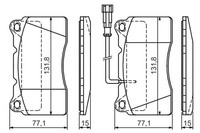 1X Bosch 0 986 424 577 Bremsbelagsatz Scheibenbremse FüR Volvo Alfa Romeo Lancia