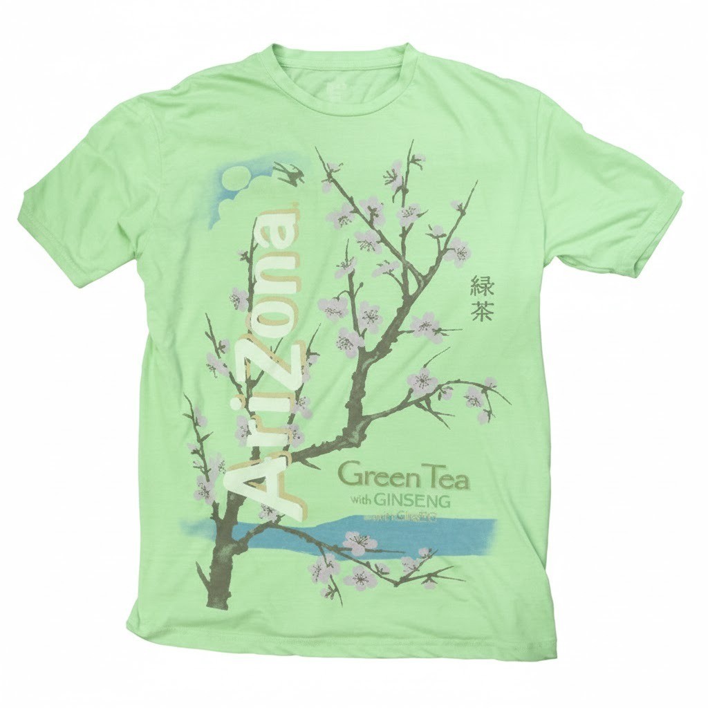 Arizona Green Tea Ginseng Blossom Sweater T-Shirt S-5XL | eBay Arizona Green Tea Ginseng Blossom Sweater T-Shirt S-5XL | eBay