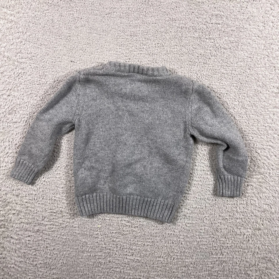 Baby Gap Peanuts Snoopy Sweater Size 2 Years Gray Red Barron Holiday Cotton - Image 2 of 4