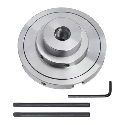Carbon Steel 6Inch 4-jaw Self-Centering Lathe Chuck 1''×8TPI Thread with Lathe