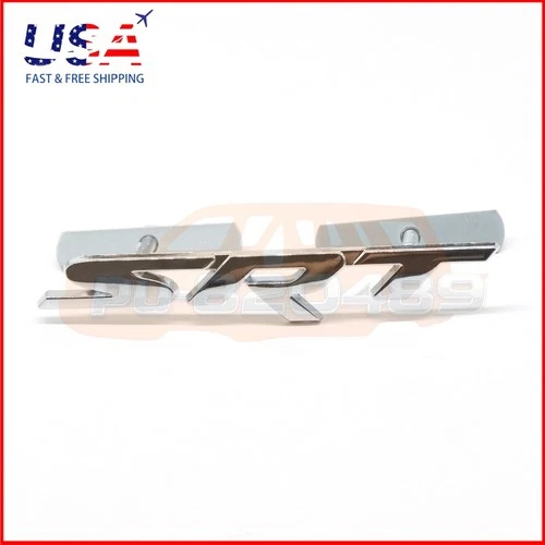 1x Front Grille SRT Emblem Badge For SRT Hellcat Chrome Zinc Alloy With Screw - product listing photo