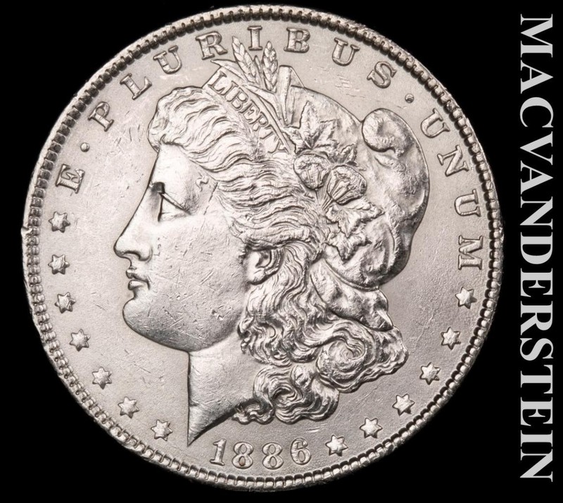 1886 Silver Morgan Dollar - Scarce  High Grade  Lustrous  No Reserve  #L7316