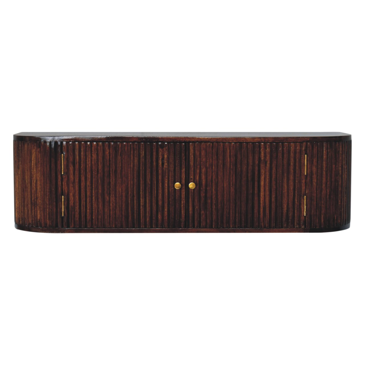 Artisan Furniture Solid Wood Chunky Chestnut Wall Mounted Console - Brown - Image 2