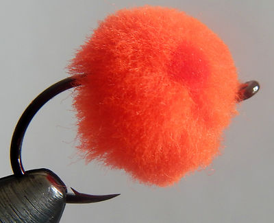 Big Glo Bugs Su Ganci Gamakatsu - Taglia 2 - Colore Flame - Per Salmonidi E Trota